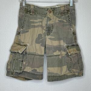 Abercrombie & Fitch Boys Cargo Camoflauge Camo Shorts Youth Size 10 Cotton